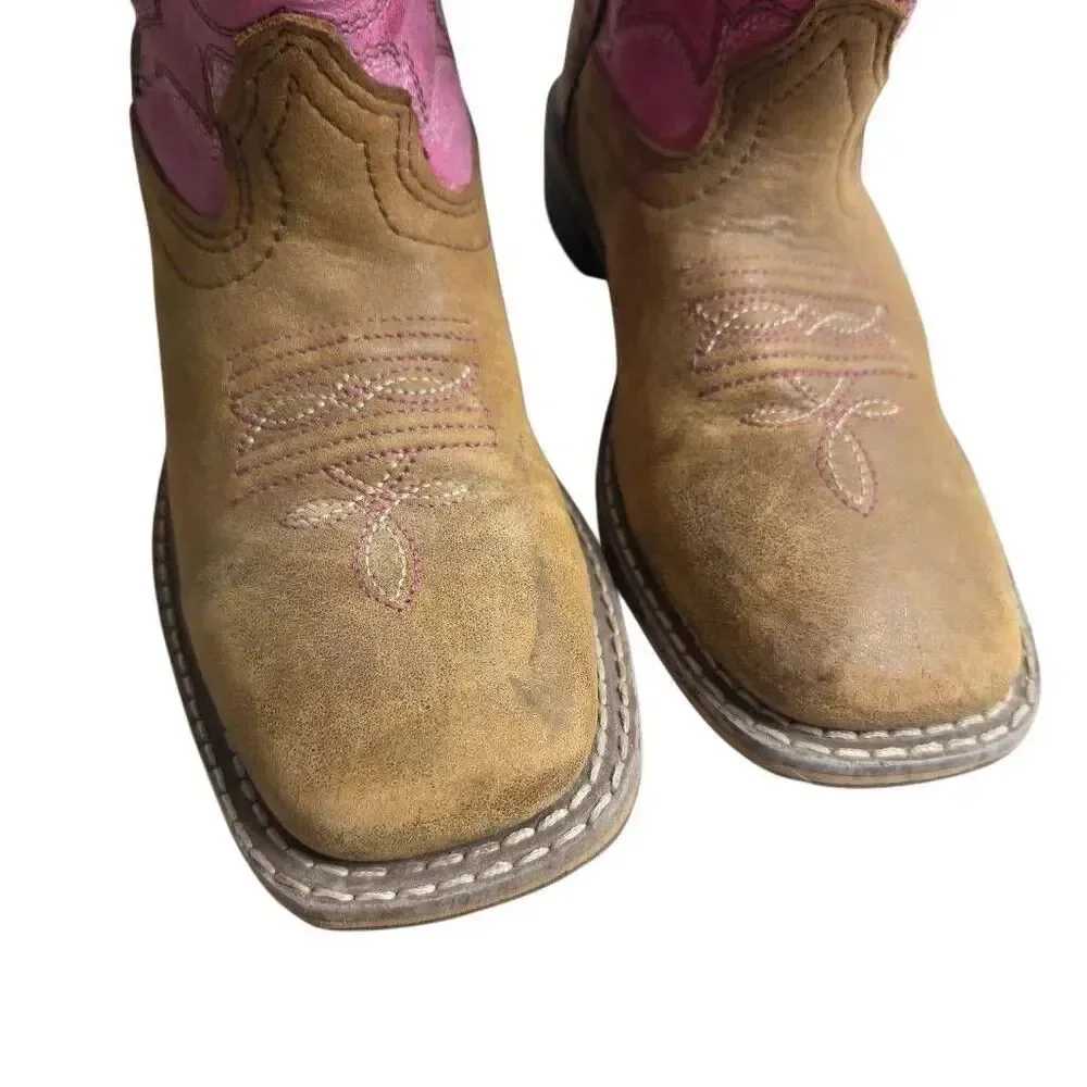 Smoky Mountain Youth Distress Autry Square Pink Boots 13